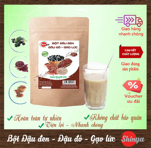 Bột rang gạo lứt, Đậu đen xanh lòng, Đậu đỏ 1kg ( chế độ giảm cân ăn toàn)