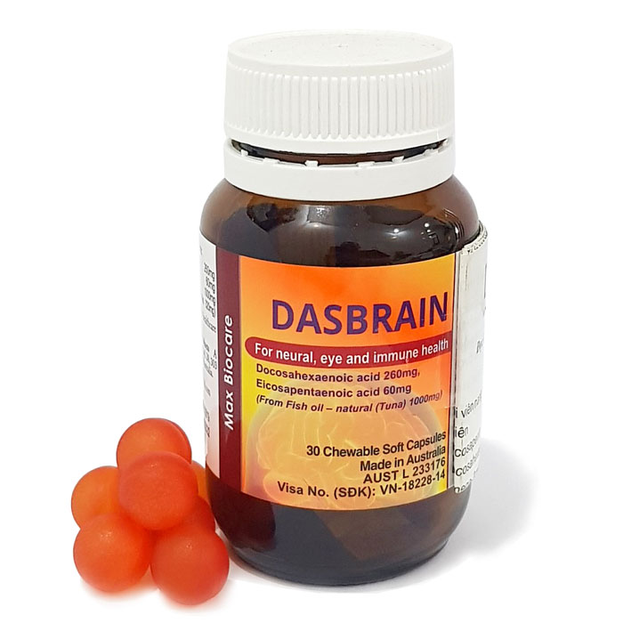 Dasbrain, tăng cường chức năng não bộ, tăng khả năng nhận thức  Lọ 30 viên