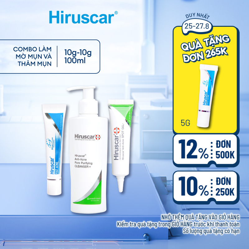 Bộ 3 sản phẩm chăm sóc da mụn, sẹo thâm mụn