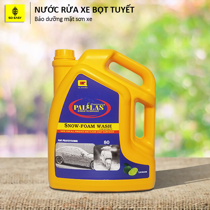 PALLAS snow-foam wash 6L, Dung dịch rửa xe bọt tuyết, nước rửa xe tạo bọt tuyết làm sạch và bảo dưỡng mặt sơn xe máy, xe hơi, xe ô tô-P-6001