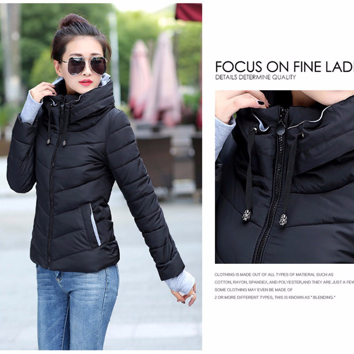 Áo phao nữ chần bông 3 lớp có nón thời trang SITAKI cao cấp AP03