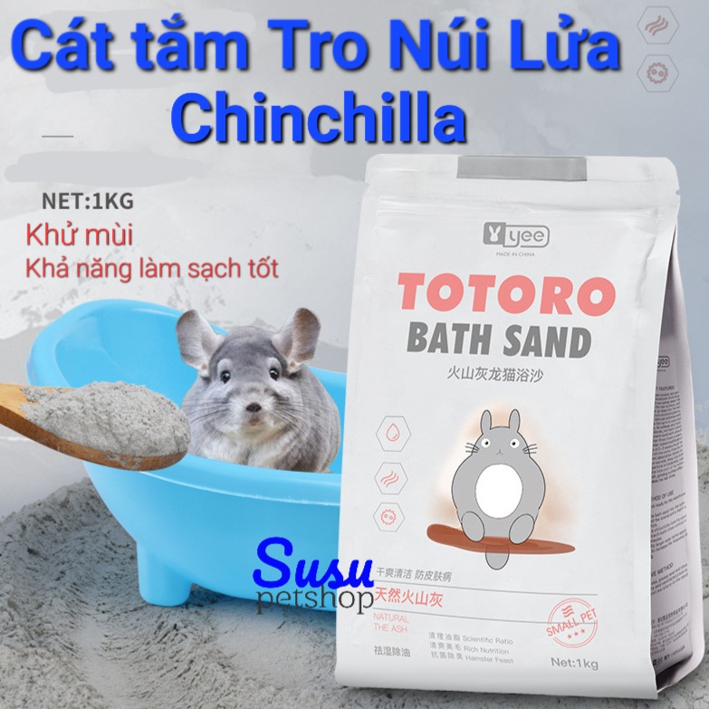 Cát tắm tro núi lửa cho chinchilla yee - túi 1kg