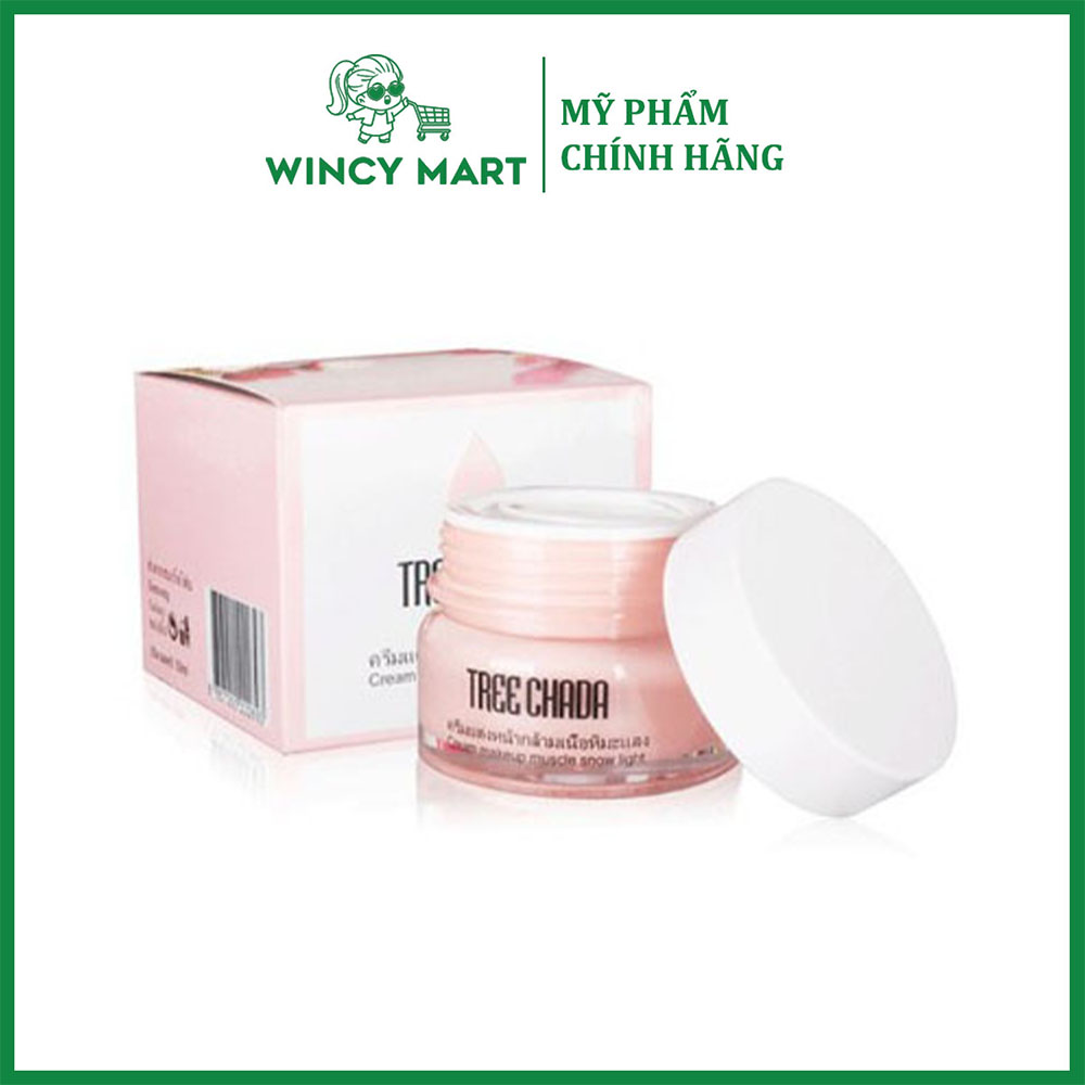 Kem Makeup Trang Điểm Cao Cấp Tree Chada Cream Makeup Snow Light Thái Lan Tạo Hiệu Ứng Căng Bóng,Cấp Ẩm 50g