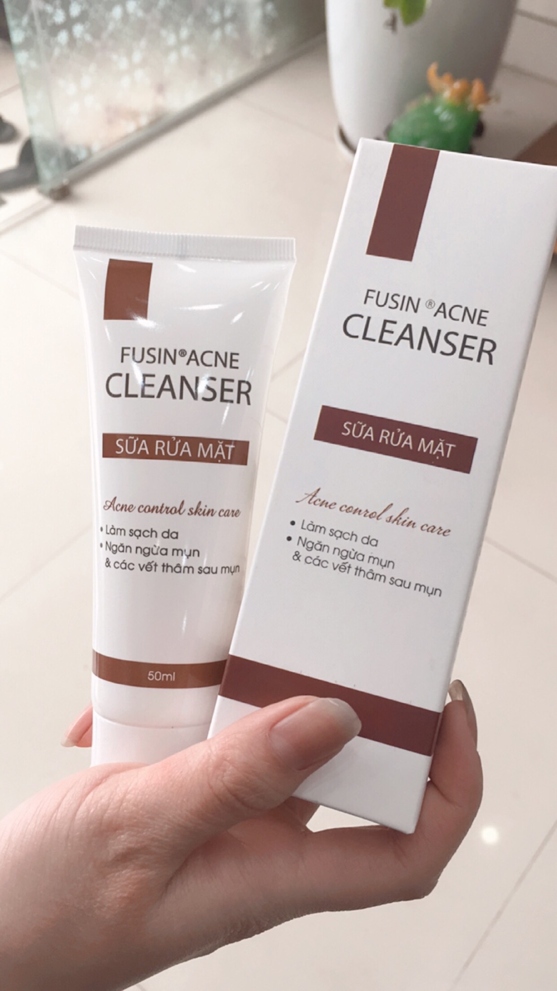 Sữa Rửa Mặt Ngăn Ngừa Mụn, Sạch Nhờn, Trắng Da FUSIN ACNE CLEANSER