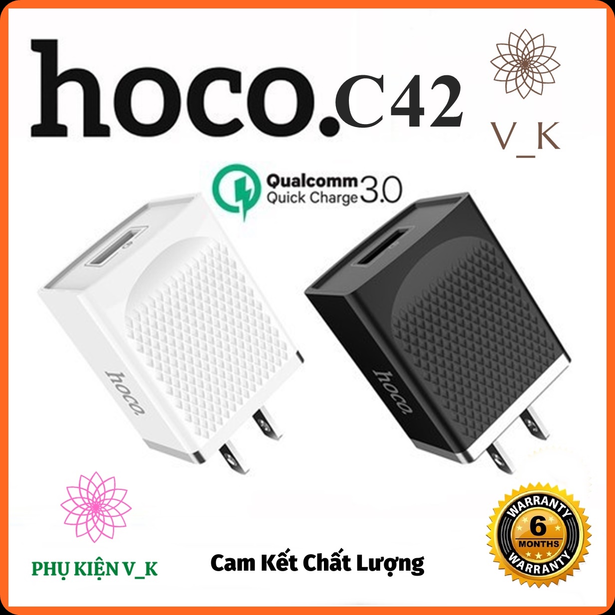 Củ sạc nhanh HOCO C42/C42A Qualcomm Quick Charge 3.0 18W