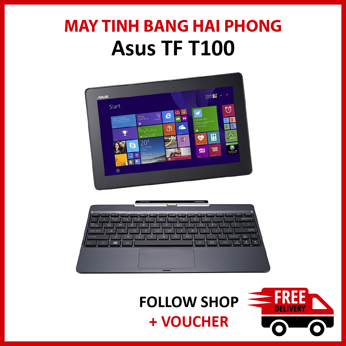 Laptop 2in1 Asus T100, Nhỏ gọn thích hợp văn phòng làm việc