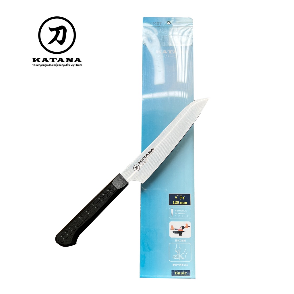 Dao gọt hoa quả cao cấp petty katana basic - cán nhựa thép không gỉ kata404