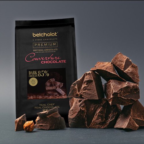 Socola Đen Đắng Couverture 85% Belcholat Túi 500g/1kg - Extra Chocolate Belcholat 85% Block 500g/1kg