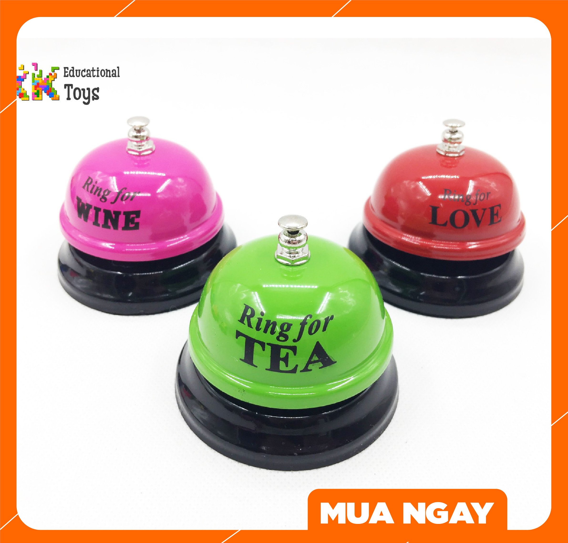 Giáo cụ dạy học: Chuông bấm để bàn đủ màu cỡ to - KKstore