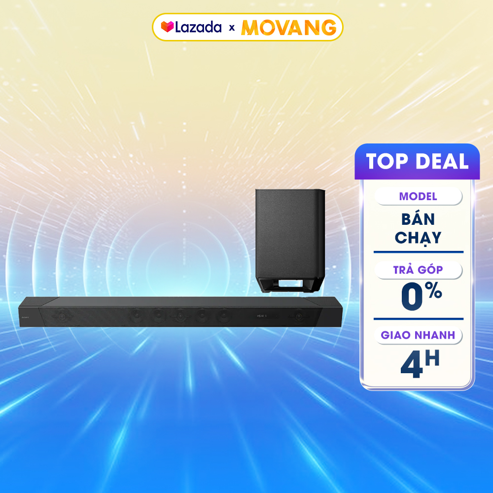 Loa thanh soundbar Sony 7.1 HT-ST5000 - ClearAudio + Dolby Atmos, Dolby Digital Plus, Dolby True HD, S-Force Front Surround, S-Force PRO, Thiết kế gọn gàng, sang trọng, khả năng phát trực tiếp âm thanh không dây
