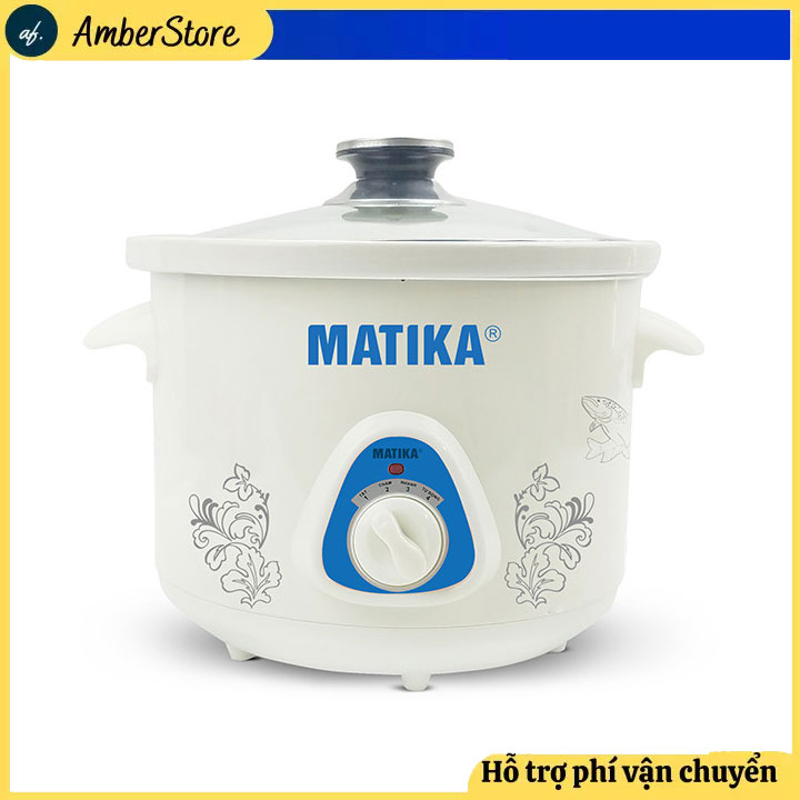[HCM] Nồi hầm cháo, nồi kho cá, Nồi trưng yến, Nồi nấu Cháo Cho Bé.. 2.5L - Lõi Sứ Chống Dính - Matika Hàng Việt Nam chất lượng cao - Bảo hàng 12 tháng 1 đổi 1
