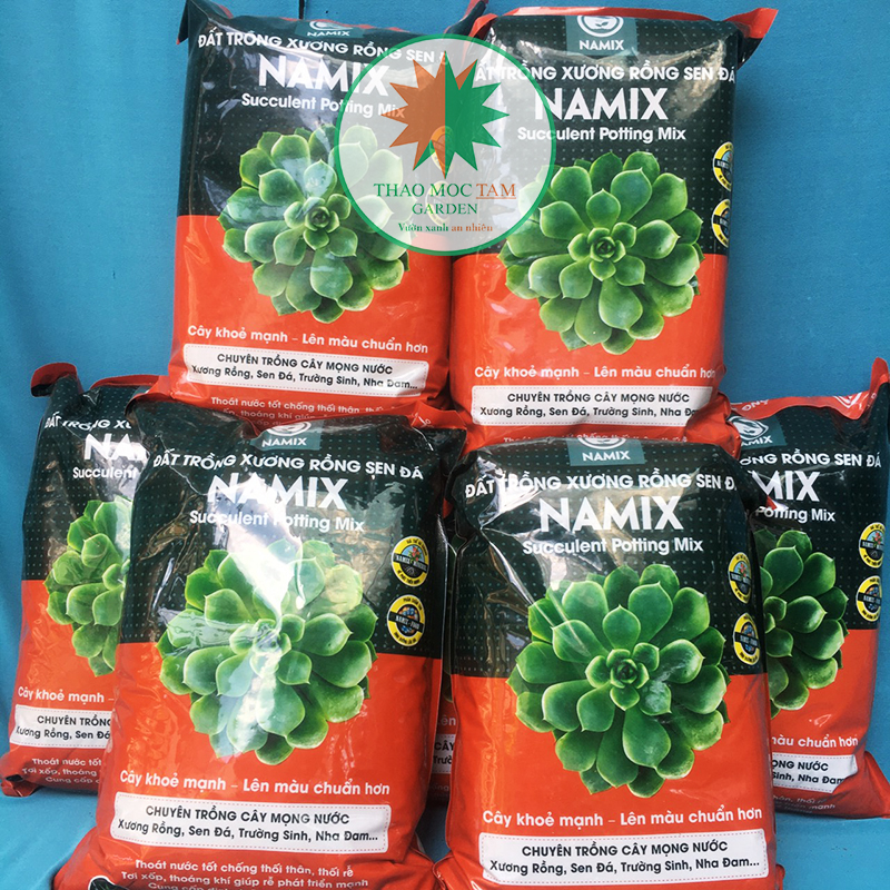 Đất trồng Sen đá Namix (5dm3) - Đất chuyên trồng cây mọng nước như: Xương rồng, sen đá, cây trường sinh, nha đam…