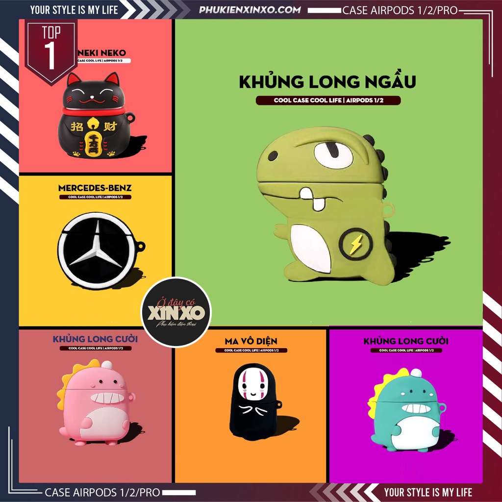 Ốp tai nghe Airpods 1/2/Pro, Vỏ Bao Đựng Bảo Vệ Hộp Sạc Tai Nghe, Case Airpods 2/3/1/i7/i9/i12/Pro/TWS - PHỤ KIỆN XỊN XÒ