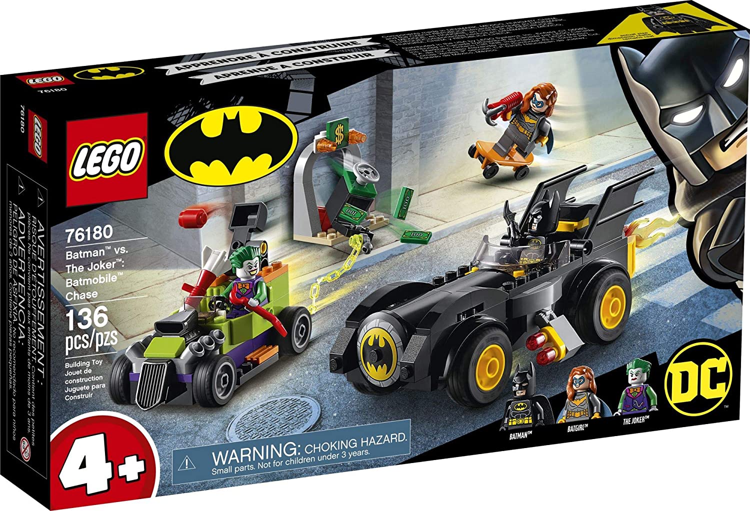 The New Lego DC Batman: Batman vs. Joker: Batmobile Chase 76180 Đồ chơi  khối xây dựng có thể sưu tập được; bao gồm Batman, Batgirl và Joker  minifigure, cũng như batmobiles và