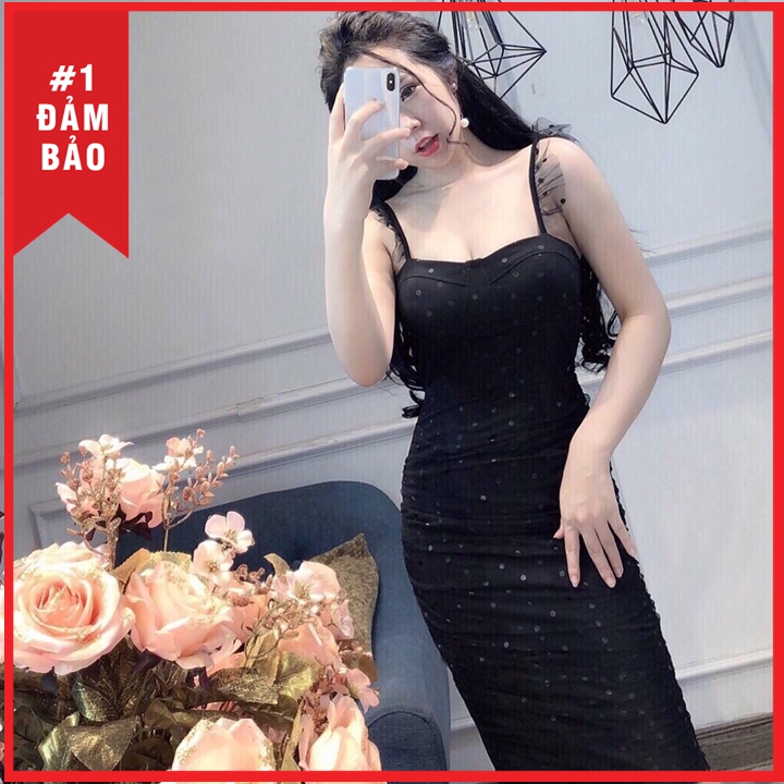 Đầm body chấm bi thời trang 401