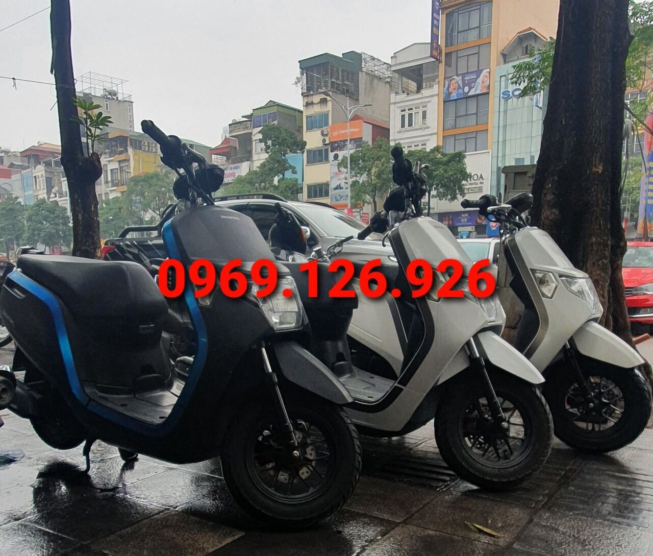 FREESHIP Xe máy 50cc Dunk màu đỏ đen