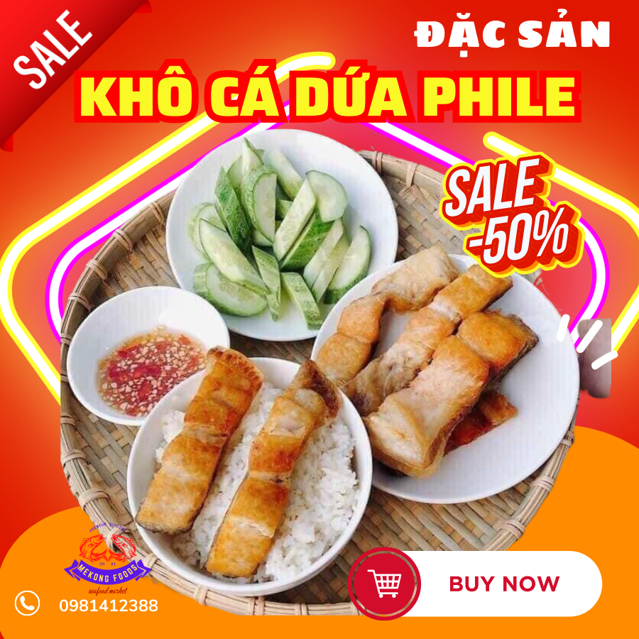 Khô cá dứa cần giờ 1kg, phi lê không xương ngon miệng vừa ăn thịt dày, thơm ngon không chất bảo quản