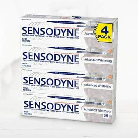 Kem đánh răng trắng răng vượt trội, giảm ê buốt Sen.so.dyne Advanced Whitening của Mỹ mỗi tupe 184gr