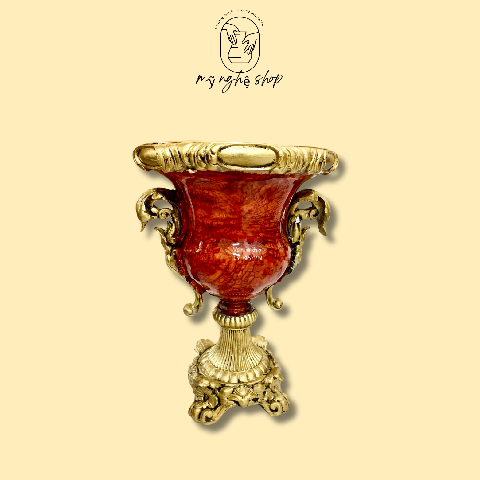 Bình hoa composite mã cúp 2bình cắm hoa, bình hoa decor, bình hoa chơi tết, bình hoa trang trí Mỹ nghệ shop bình hoa cao cấp