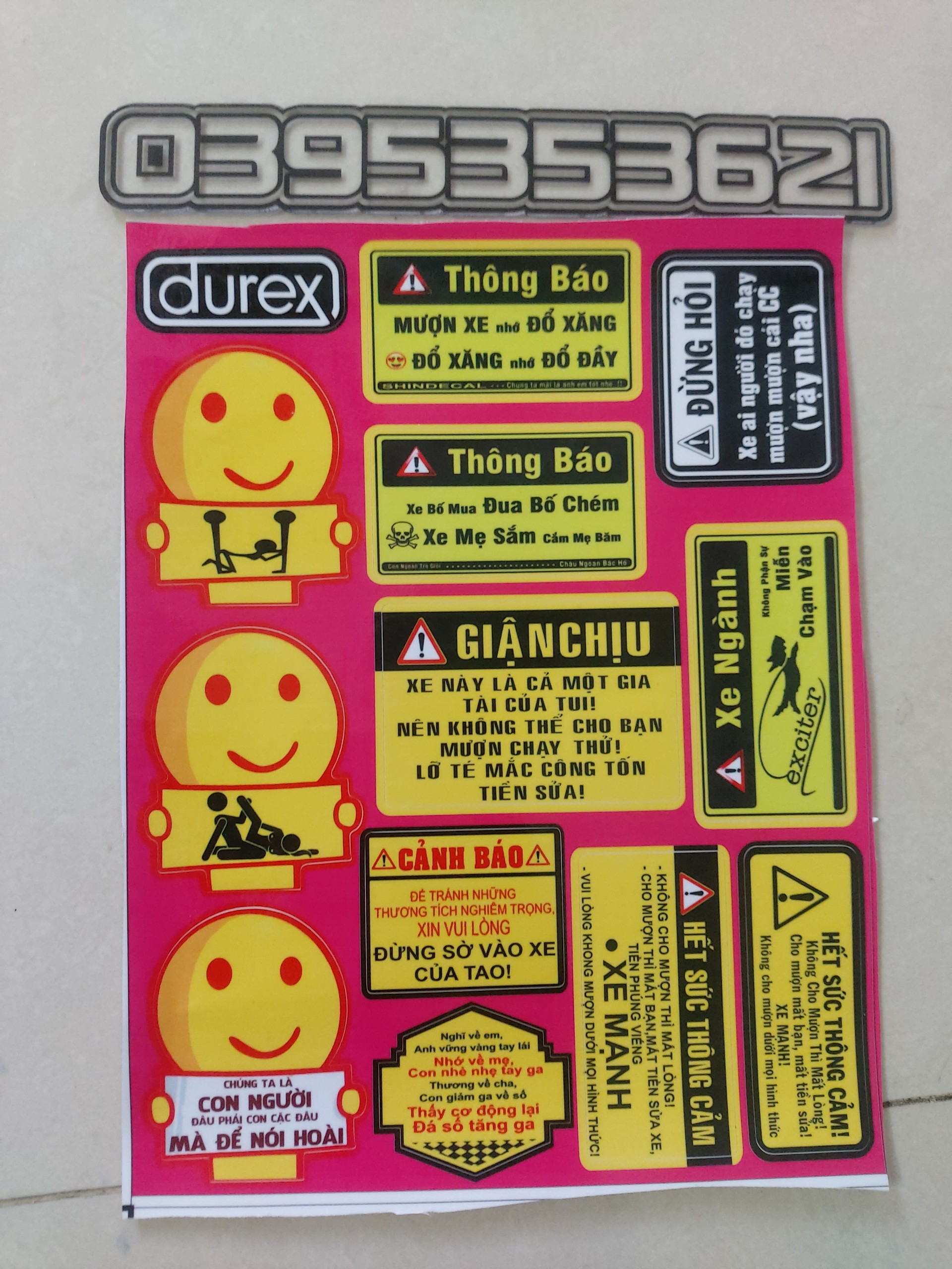 Tem logo cảnh báo trọn bộ