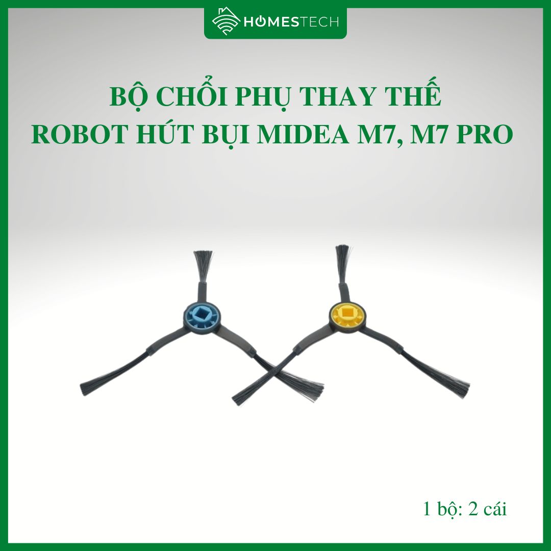 Bộ chổi phụ thay thế cho robot hút bụi midea m6, m7, m7 pro