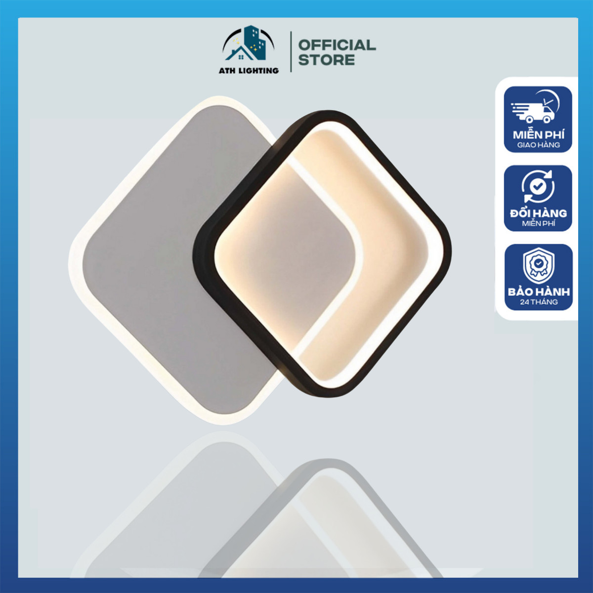 Đèn treo tường ath lighting loại đèn led decor treo phòng ngủ phòng khách cầu thang 3 chế độ ánh sáng bảo hành 2 năm