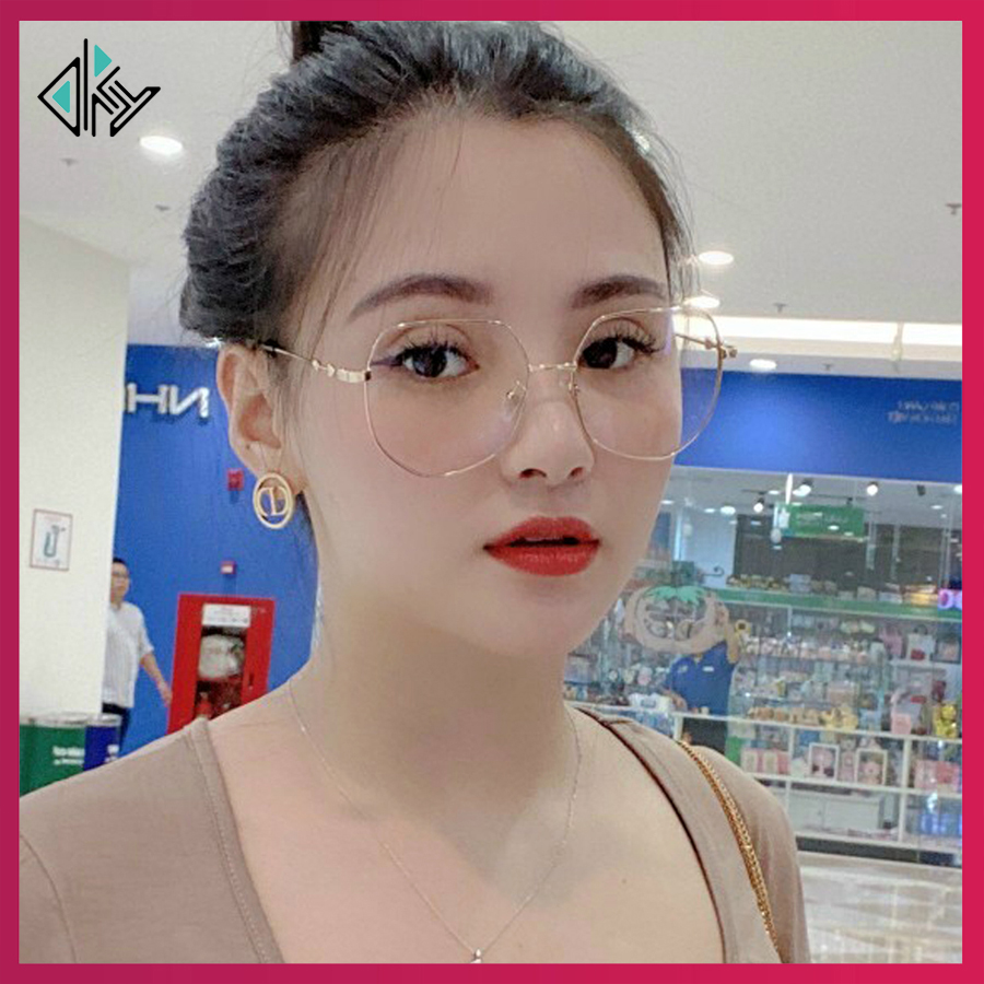 [HCM]Gọng kính cận nữ - nam tròng kình giả cận 0 độ trong suốt chống ánh sáng xanh. Kính đi đêm và ngày thay tròng cận dùng cho văn phòng sinh viên
