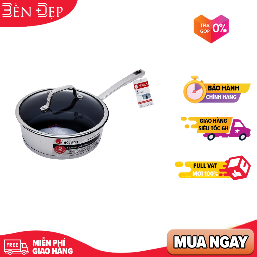Chảo chống dính inox 304 elmich zeus 20cm el0977