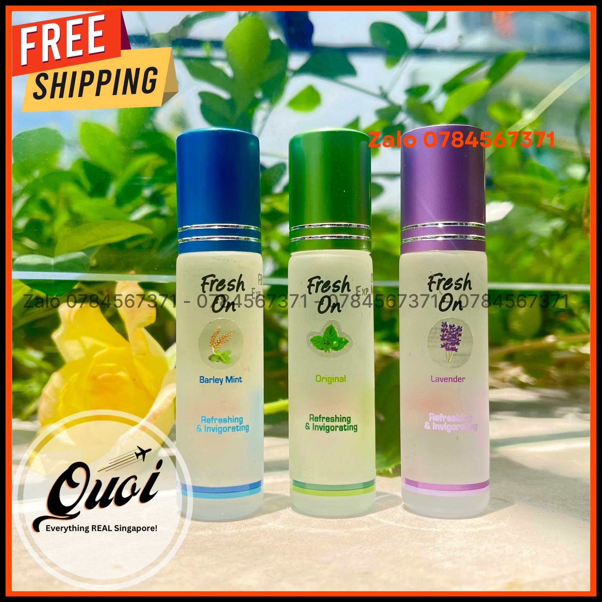 Singapore - Dầu bi lăn Con Ó Fresh On Aromatherapy Roll-On 8ml, dầu lăn hiệu con ó, chai lăn bạc hà, tiện dụng, dầu con ó Singapore