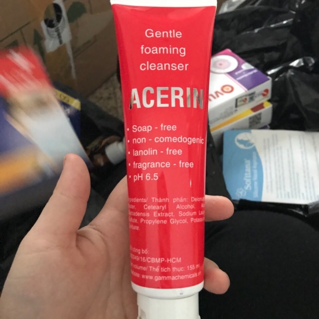 Acerin gentle foaming cleanser 155ml sữa rửa mặt tạo bọt