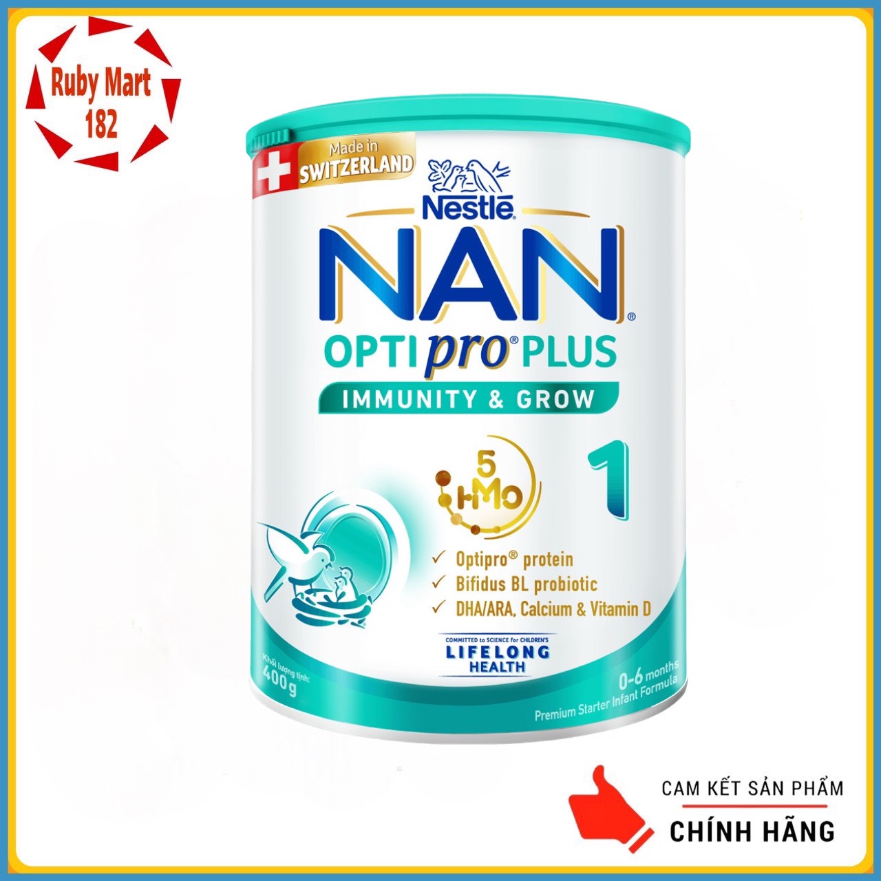 Sữa bột thụy sỹ nan optipro 1 lon 400g