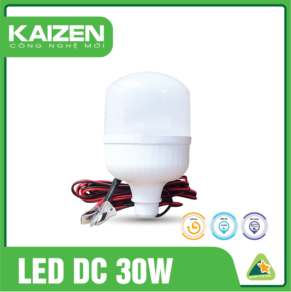 Bóng đèn led kẹp bình 12V Kaizen 30W, bóng led 12V 30W Kaizen