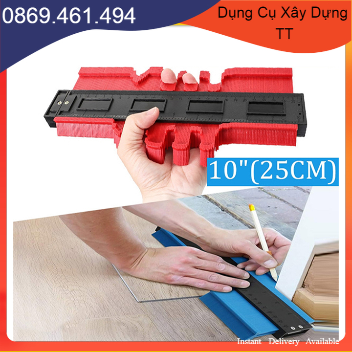 Thước sao chép hình dạng đa năng 250mm giúp đo lấy dấu góc cạnh lát sàn