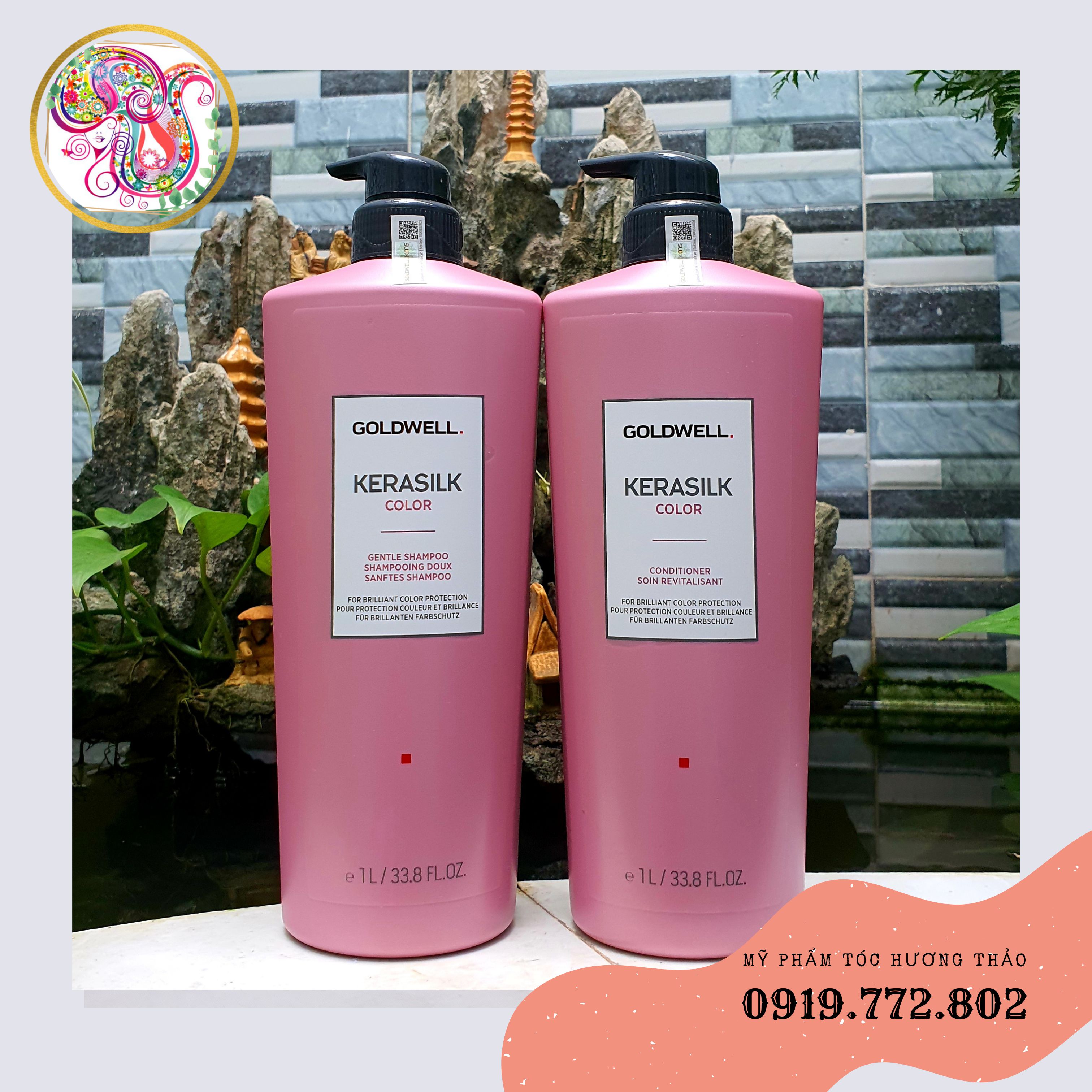 DẦU GỘI XẢ BẢO VỆ MÀU NHUỘM GOLDWELL KERASILK COLOR 1000ML*2