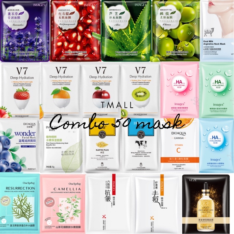 Combo 50 Mask Mặt Nạ Nội địa Trυng ngẩu nhiên sỉ tận gốc