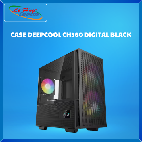 Vỏ Máy Tính - Case DeepCool CH360 Digital Black - Hàng Chính Hãng