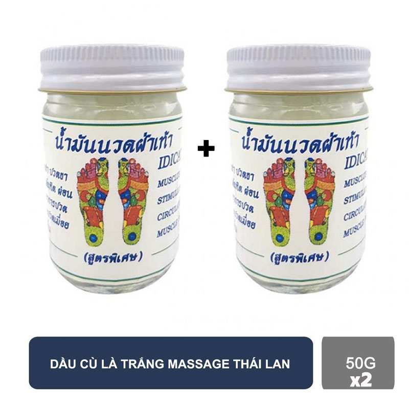 2 Dầu cù là trắng massage bàn chân chống đột quỵ, giảm cơn đau khớp - Thái Lan