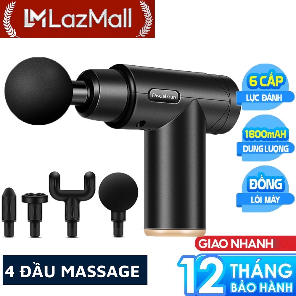 HCM LazMall Trợ Giá Xiaomi Massage Cầm Tay Máy Mát Xa Cầm Tay Hiệu Quả LazMall Sale Chính Hãng Mua Ngay Máy Đấm Lưng Massage Cầm Tay Gun Mini Máy Massage Cầm Tay Mini Toàn Thân 6 Cấp Độ Chuyên Sâu 4 Đầu Thay Thế Massage Tùy Thích