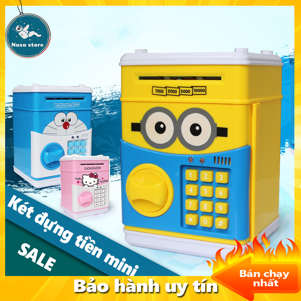 Két Sắt Đựng Tiền Mini, Két Đựng Tiền Mini Cho Bé, Két Đựng Tiền Mini Thông Minh Cho Bé, Bảo Mật An Toàn, Tiết Kiệm Tiền Đồ Chơi Cho Bé. Lỗi 1 Đổi 1