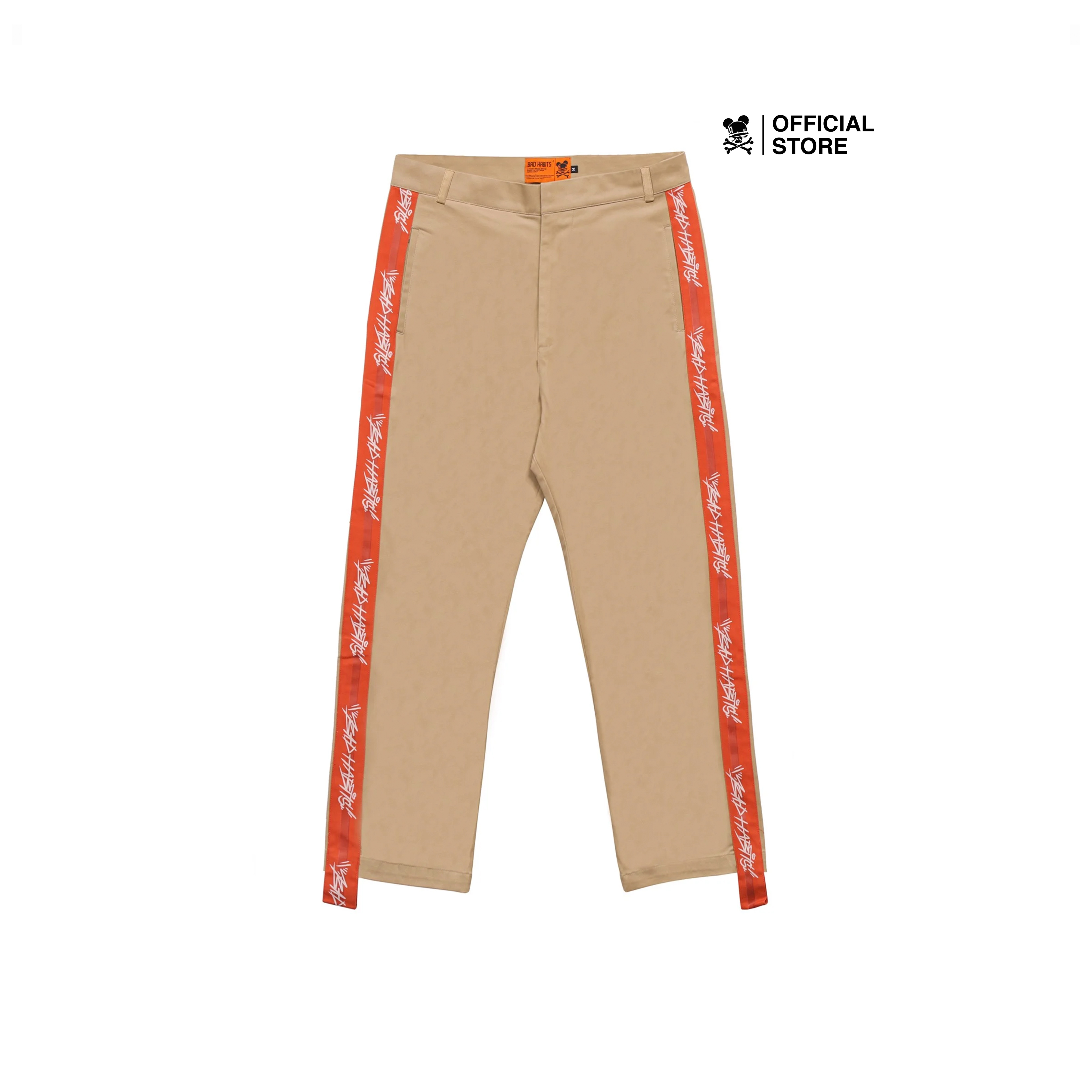 Quần bad habits orange line khaki pants - local brand chính hãng