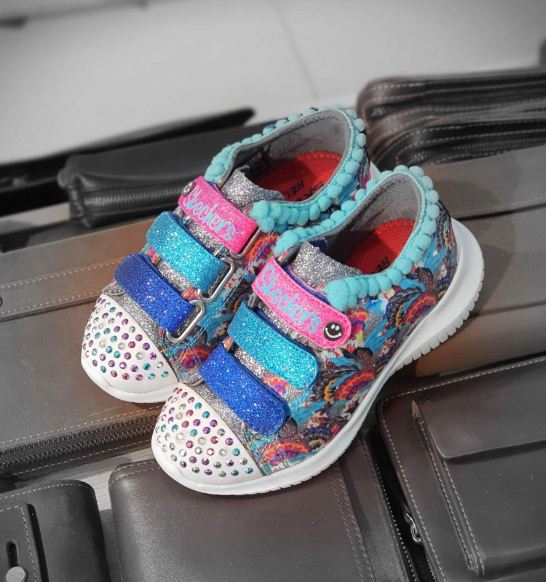 Giày skecher trẻ em 3 quai dán, glk42