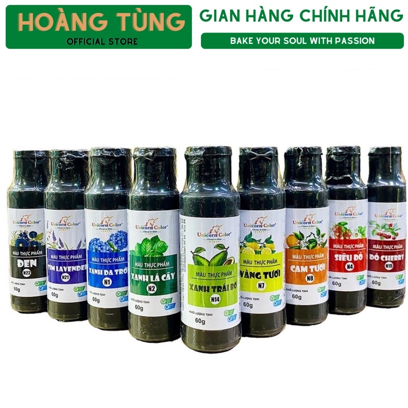 Màu siro Unicorn các màu 60ml
