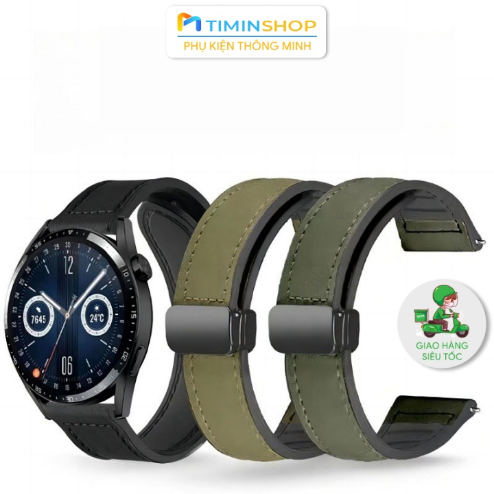Dây da Huawei Watch 5 4 4 Pro 3 3 Pro GT6 GT5 GT4 GT3 GT3 Pro GT2 Buds GT GT Runner GT2e Oppo Watch S X X2 X2 mini DDB