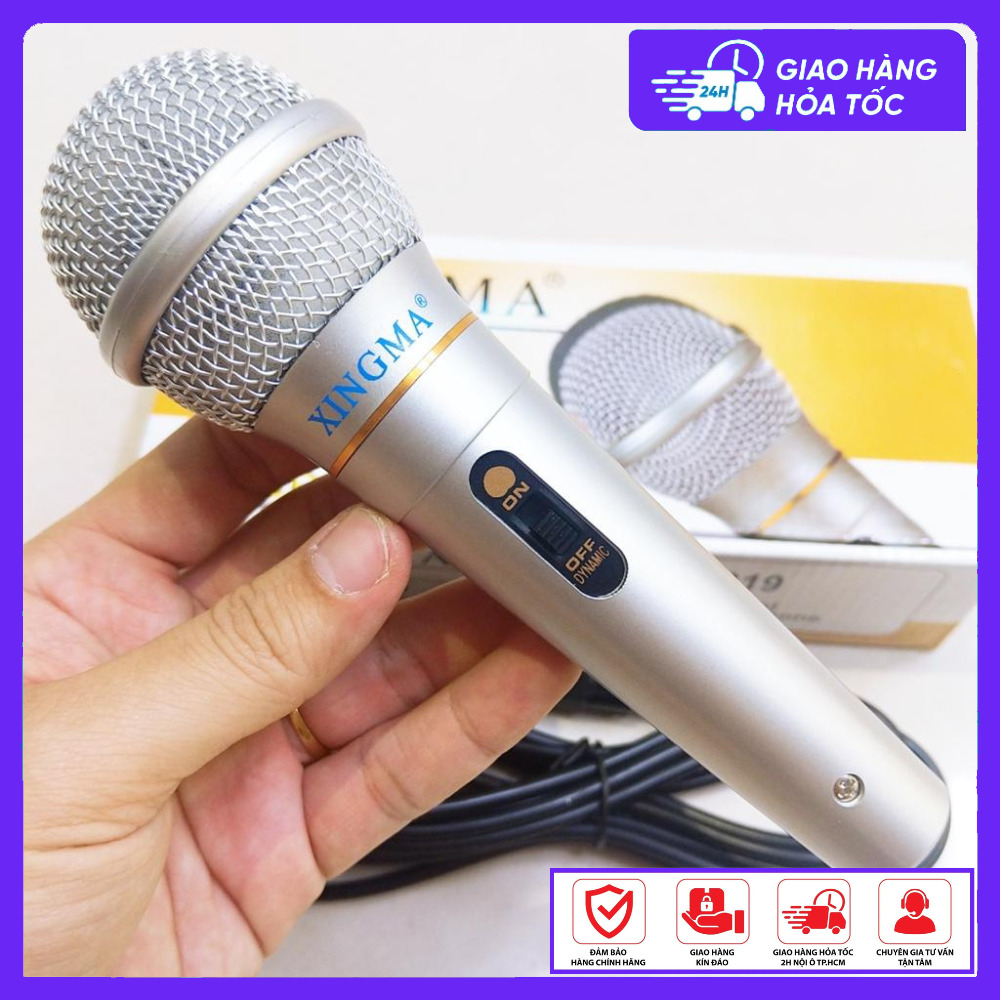 Micro hát karaoke xingma ak-319, mic âm thanh trong trẻo sống động, có màng lọc tạp âm, dây dài 3m, cổng micro 3.5, bảo hành 12 tháng