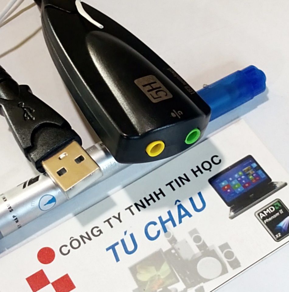 Usb âm thanh: usb sound 5hv2 virtual 7.1 surround sound - đoạn dây dài 30cm
