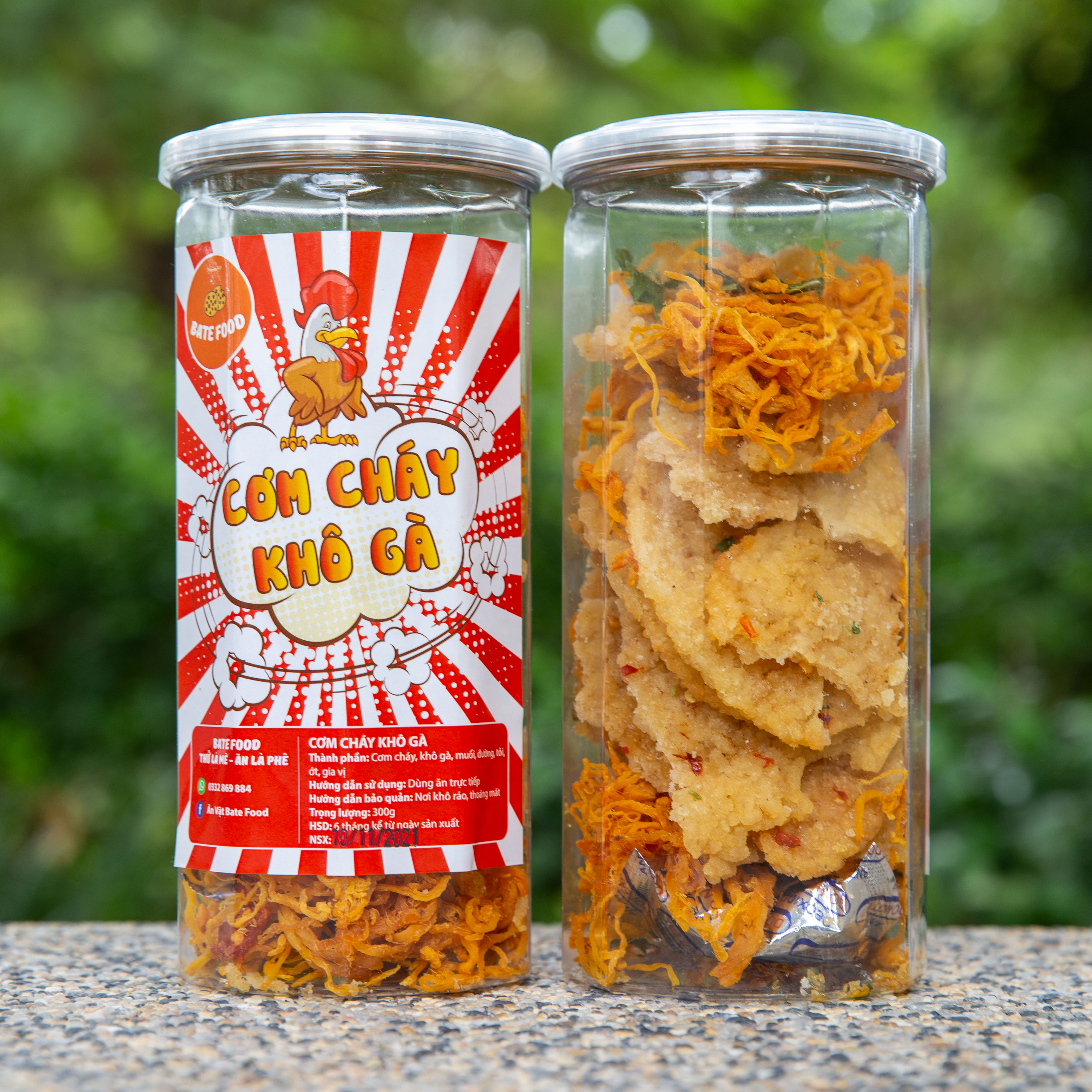 Cơm cháy lắc khô gà 300g siêu ngon, đồ ăn vặt