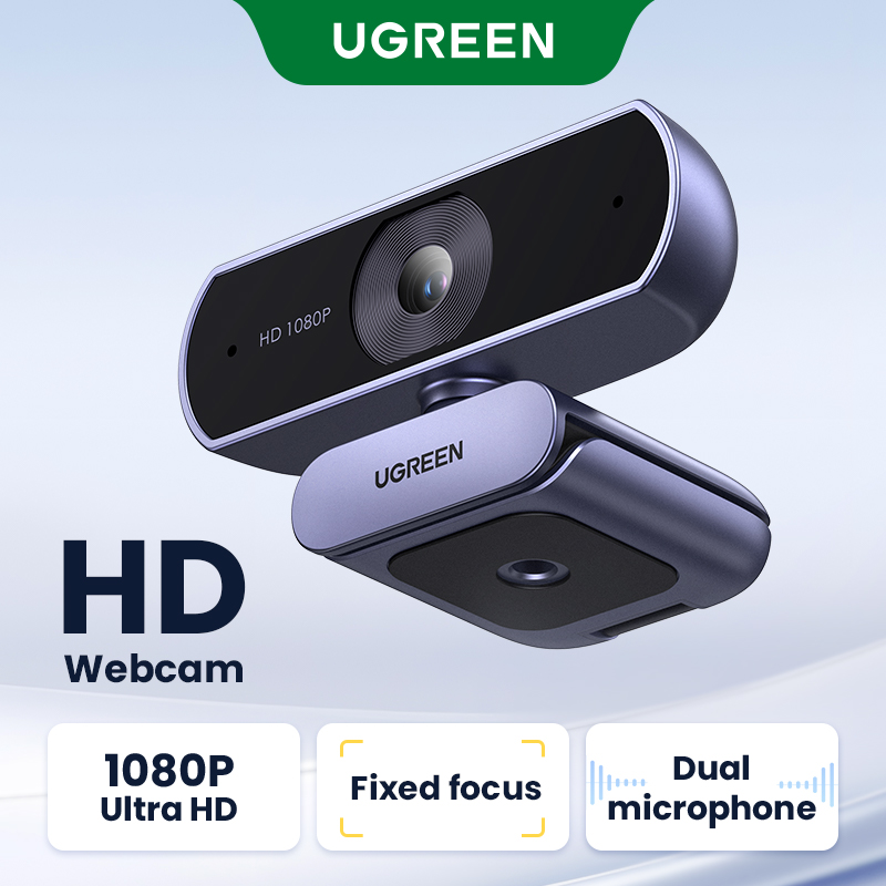 UGREEN Webcam máy tính có mic Full HD 2K 1080P USB HD Webcam Web Zoom Camera 1080P Computer USB external camera 30fps, 200W pixels Có USB Tự Động Lấy Nét Quay Video Webcam Cho máy Tính Laptop  Model:15728