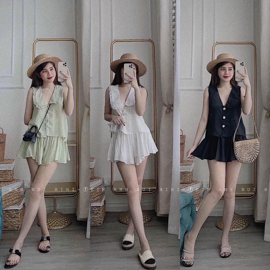 Sét bộ vải đũi lụa vải mềm mát