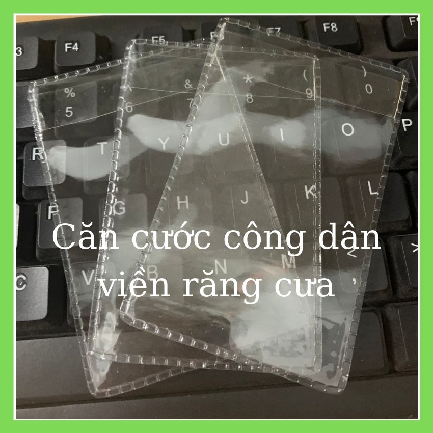 Combo 1000 bao nhựa pvc bọc thẻ căn cước công dân, thẻ atm, bằng lái xe dạng thẻ pet, nhựa pvc, màu trắng, dẻo, bền, loại có nắp