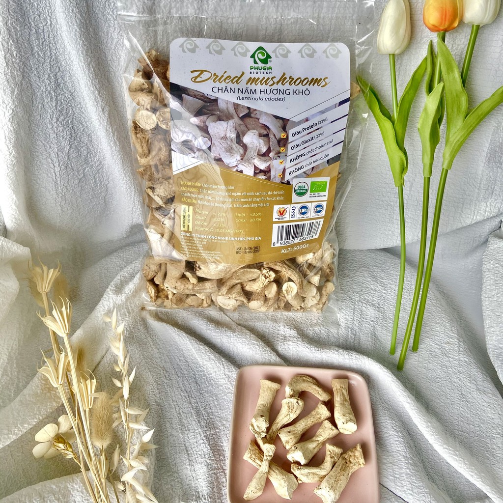 Chân nấm hương hữu cơ 500g Phú Gia